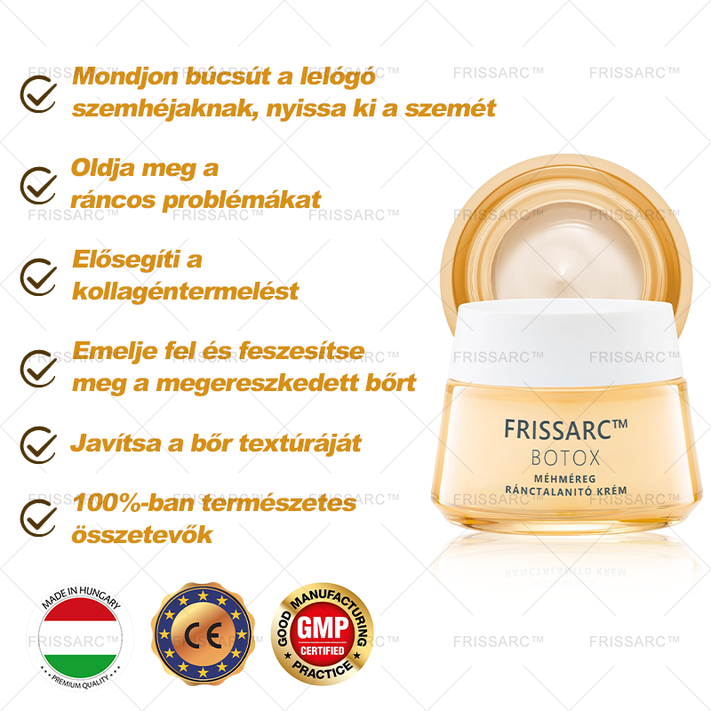 💥【Hivatalos Márkabolt】FRISSARC™ Botox Méhméreg Ránctalanító Krém