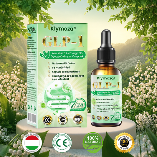 A Magyar Orvosi Kamara hivatalos ajánlásával 💥 | Klymoza® GLP-1 Karcsúsító és Energizáló Gyógynövényes Cseppek